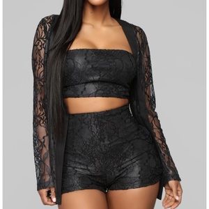 Lace Blazer Three-Piece